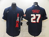 Angels 27 Mike Trout Navy Nike 2021 MLB All-Star Cool Base Jersey,baseball caps,new era cap wholesale,wholesale hats
